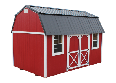 Lofted side barn portable building in Lakeland, Florida